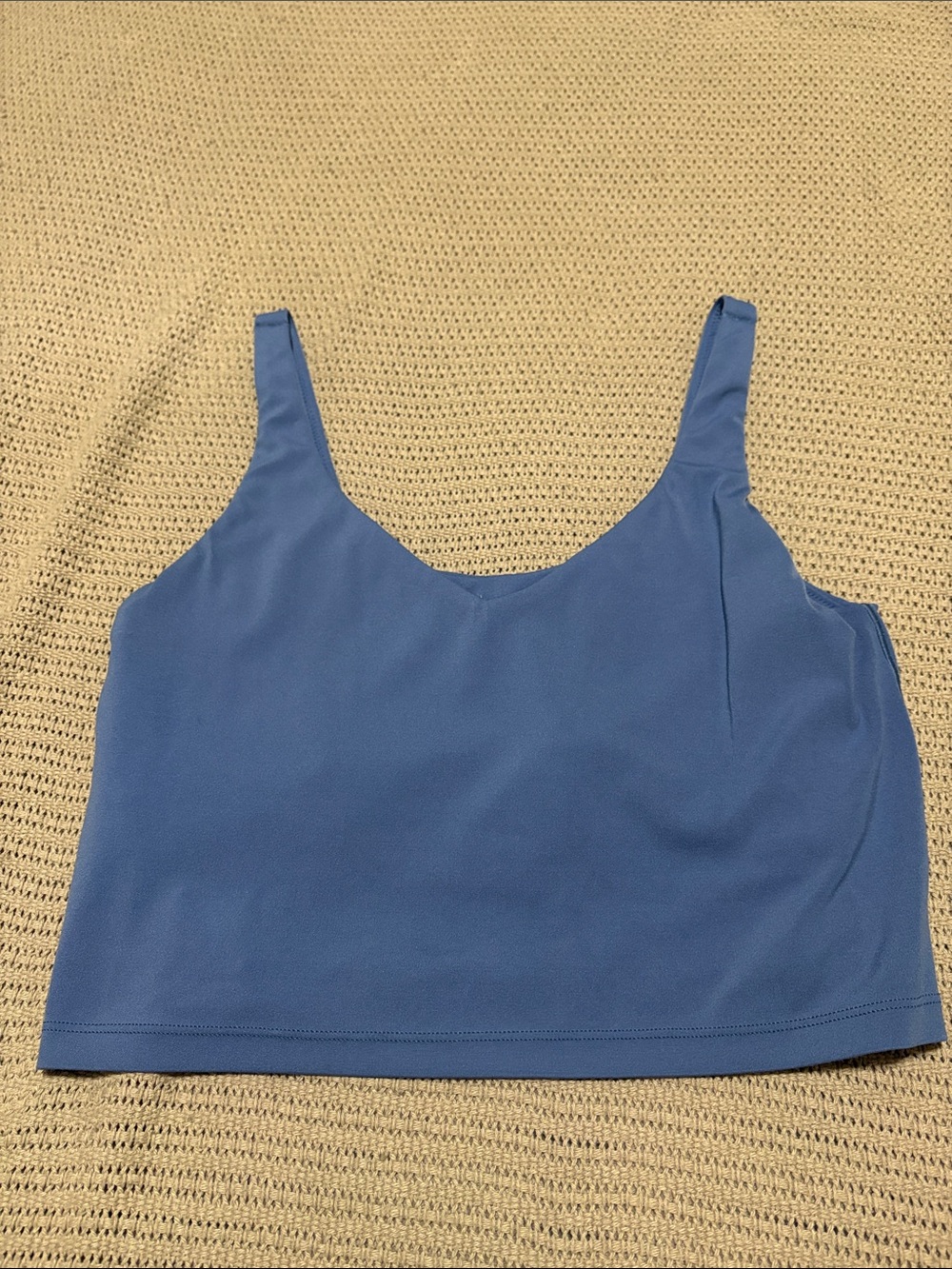 aerie offline Blue Scoop Neck Crop Tank